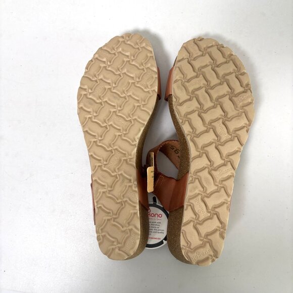 Yokono Wedge Sandals Womens Size 9.5 Brown Leather Strappy Spain NWT - Picture 5 of 7